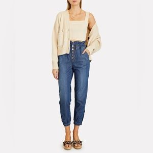 Veronica beard tedi tappered paper bag jeans